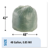 Stout® by Envision™ EcoSafe-6400 Bags, 48 gal, 0.85 mil, 42" x 48", Green, 40/Box (STOE4248E85) Box of 40