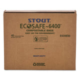 Stout® by Envision™ EcoSafe-6400 Bags, 48 gal, 0.85 mil, 42" x 48", Green, 40/Box (STOE4248E85) Box of 40