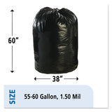 Stout® by Envision™ Total Recycled Content Plastic Trash Bags, 60 gal, 1.5 mil, 38" x 60", Brown/Black, 100/Carton (STOT3860B15) Case of 100