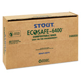 Stout® by Envision™ EcoSafe-6400 Bags, 64 gal, 0.85 mil, 48" x 60", Green, 30/Box (STOE4860E85) Box of 30