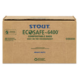 Stout® by Envision™ EcoSafe-6400 Bags, 64 gal, 0.85 mil, 48" x 60", Green, 30/Box (STOE4860E85) Box of 30
