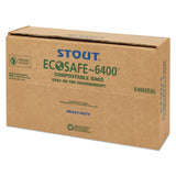 Stout® by Envision™ EcoSafe-6400 Bags, 64 gal, 0.85 mil, 48" x 60", Green, 30/Box (STOE4860E85) Box of 30