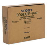 Stout® by Envision™ EcoSafe-6400 Bags, 48 gal, 0.85 mil, 42" x 48", Green, 40/Box (STOE4248E85) Box of 40