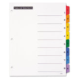 Avery® Table 'n Tabs Dividers, 8-Tab, 1 to 8, 11 x 8.5, White, 1 Set (AVE11669) Set of 8