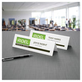 Avery® Medium Embossed Tent Cards, White, 2.5 x 8.5, 2 Cards/Sheet, 50 Sheets/Box (AVE5305) Each