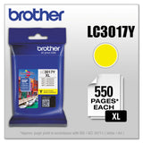 Brother LC3017Y Innobella High-Yield Ink, 550 Page-Yield, Yellow (BRTLC3017Y) Each