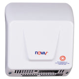 WORLD DRYER® NOVA Hand Dryer, 110-240 V, 9 x 9.75 x 4, Aluminum, White (WRL083000000)