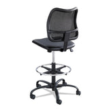 Safco® Vue Series Mesh Extended-Height Chair, Supports Up to 250 lb, 23" to 33" Seat Height, Black Vinyl Seat, Black Base (SAF3395BV) Each