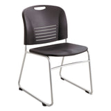 Safco® Vy Series Stack Chairs, Supports Up to 350 lb, 18.75" Seat Height, Black Seat, Black Back, Silver Base, 2/Carton (SAF4292BL) Each