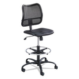 Safco® Vue Series Mesh Extended-Height Chair, Supports Up to 250 lb, 23" to 33" Seat Height, Black Vinyl Seat, Black Base (SAF3395BV) Each