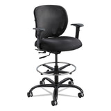 Safco® Vue Heavy-Duty Extended-Height Stool, Supports Up to 350 lb, 23" to 32.5" Seat Height, Black Fabric (SAF3394BL) Each