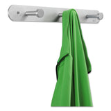 Safco® Nail Head Wall Coat Rack, Three Hooks, Metal, 18w x 2.75d x 2h, Satin (SAF4201) Each