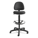 Safco® Precision Extended-Height Swivel Stool, Adjustable Footring, Supports Up to 250 lb, 23" to 33" Seat Height, Black Fabric (SAF3401BL) Each