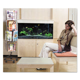 Safco® Wire Rotary Display Racks, 16 Compartments, 15w x 15d x 60h, Charcoal (SAF4139CH) Each