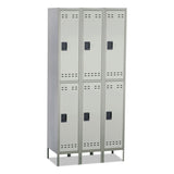 Safco® Double-Tier, Three-Column Locker, 36w x 18d x 78h, Two-Tone Gray (SAF5526GR) Each