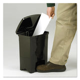 Safco® Plastic Step-On Receptacle, 4 gal, Plastic, Black (SAF9710BL) Each