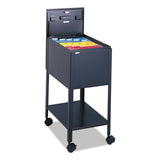 Safco® Standard Locking Mobile Tub File, Letter Size, Metal, 1 Shelf, 1 Bin, 13.5" x 19.25" x 28", Black (SAF5361BL) Each