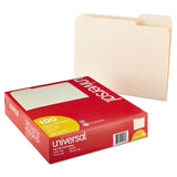 Universal® Top Tab File Folders, 1/3-Cut Tabs: Assorted, Letter Size, 0.75" Expansion, Manila, 100/Box (UNV12113) Box of 100