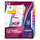 Avery® Customizable TOC Ready Index Multicolor Tab Dividers, 12-Tab, Jan. to Dec., 11 x 8.5, White, Traditional Color Tabs, 1 Set (AVE11127) Set of 12