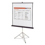 Quartet® Portable Tripod Projection Screen, 60 x 60, White Matte Finish (QRT560S)