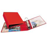 Avery® Heavy-Duty Non-View Binder with DuraHinge and Locking One Touch EZD Rings, 3 Rings, 3" Capacity, 11 x 8.5, Red (AVE79583) Each