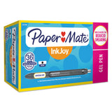 Paper Mate® InkJoy Gel Pen, Retractable, Medium 0.7 mm, Black Ink, Black/Smoke Barrel, 36/Pack (PAP2003996) Pack of 36