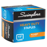 Swingline® S.F. 39 Heavy-Duty Staples, 0.5" Leg, 0.5" Crown, Steel, 5,000/Box (SWI79392) Pack of 5000