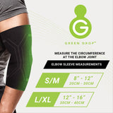 Green Drop™ Elbow Support Small / Medium Pull-On Sleeve Left or Right Elbow 8 to 12 Inch Elbow Circumference Black (1230634_EA) 1/EA