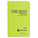 Wilson Jones® Foreman's Time Book, One-Part (No Copies), 13.5 x 4.13, 36 Forms Total (WLJS802) Each