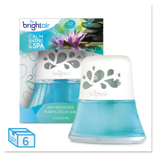 BRIGHT Air® Scented Oil Air Freshener, Calm Waters and Spa, Blue, 2.5 oz, 6/Carton (BRI900115CT)