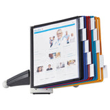 Durable® SHERPA Desk Reference System, 10 Panels, 10 x 5.63 x 13.88, Assorted Borders (DBL554200) Each