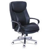 La-Z-Boy® Commercial 2000 Big/Tall Executive Chair, Lumbar, Supports 400 lb, 20.25" to 23.25" Seat Height, Black Seat/Back, Silver Base (LZB48956) Each