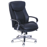 La-Z-Boy® Commercial 2000 High-Back Executive Chair, Dynamic Lumbar Support, Supports 300lb, 20" to 23" Seat Height, Black, Silver Base (LZB48957) Each
