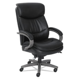 La-Z-Boy® Woodbury Big/Tall Executive Chair, Supports Up to 400 lb, 20.25" to 23.25" Seat Height, Black Seat/Back, Weathered Gray Base (LZB48961A) Each