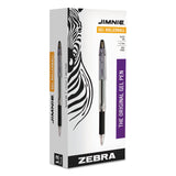 Zebra® Jimnie Gel Pen, Stick, Medium 0.7 mm, Black Ink, Clear/Black Barrel, 12/Pack (ZEB44110) Box of 12