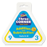 TREND® Three-Corner Flash Cards, Addition/Subtraction, 5.5 x 5.5, 48/Set (TEPT1670) Each