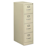 Alera® Economy Vertical File, 4 Letter-Size File Drawers, Putty, 15" x 25" x 52" (ALEHVF1552PY) Each