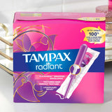 Tampax® Radiant Tampon Regular Absorbency Plastic Applicator Individually Wrapped (1229259_BX) 1/BX