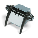 Durable® VISIFIX Flip Rotary Business Card File, Holds 400 2.88 x 4.13 Cards, 8.75 x 7.13 x 8.06, Plastic, Black/Silver (DBL241701) Each