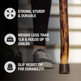 Brazos™ Walking Stick Wood 55 Inch Height Safari (1229023_EA) 1/EA