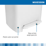 McKesson Trash Can 52 Quart / 13 gal. White Plastic Rectangular (1223698_EA) 1/EA