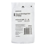 McKesson Fluff Bandage Roll 4-1/2 Inch X 3-1/10 Yard 8-Ply Sterile 1 per Pouch (1102426_CS) 100/CS