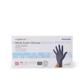 McKesson Confiderm® LDC Exam Glove Small NonSterile Nitrile Standard Cuff Length Fully Textured Blue Chemo Tested / Fentanyl Tested (1159329_CS) 2500/CS