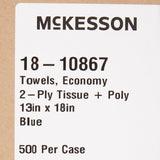 McKesson Procedure Towel 13 W X 18 L Inch Blue NonSterile (201068_CS) 500/CS