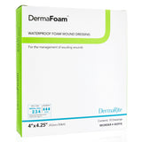 DermaFoam® Foam Dressing 4 X 4-1/4 Inch Without Border Waterproof Backing Nonadhesive Rectangle Sterile (584142_BX) 10/BX
