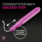 U by Kotex® Click® Tampon Super Plus Absorbency Plastic Applicator Individually Wrapped (1184200_CS) 128/CS