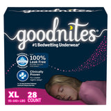 GoodNites® Female Youth Absorbent Underwear Pull On with Tear Away Seams X-Large Disposable Heavy Absorbency (1246169_CS) 28/CS
