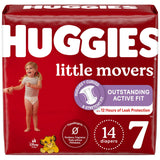 Huggies® Little Movers Unisex Baby Diaper Size 7 Disposable Moderate Absorbency (1254303_PK) 14/PK