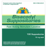 HEALTHSTAR® Laxative Suppository 100 per Box 10 mg Strength Bisacodyl USP (689638_CS) 12/CS