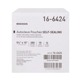 McKesson Sterilization Pouch Ethylene Oxide (EO) Gas / Steam 5-1/4 X 10 Inch Transparent Blue / White Self Seal Paper / Film (960944_CS) 2000/CS